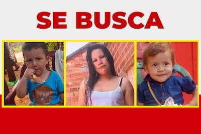 Montaje con fotos de Rosa Rojas, un niño preocupado y otro en overol azul, todos con expresiones serias, fondo doméstico.