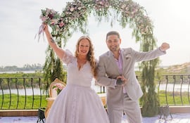 ¡Felices! Nicole Sautu y Víctor Gavilán unieron sus vidas en matrimonio.