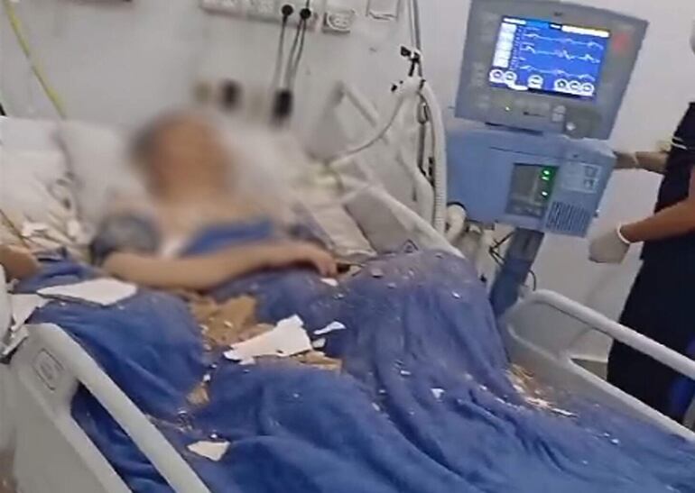 Cielorraso del Ineram cayó sobre una paciente de 84 años, internada en terapia intensiva. 
