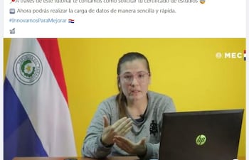 El Ministerio de Educación y Ciencias (MEC) posteó un tutorial para tramitar certificados de estudios en su cuenta oficial de Facebook.