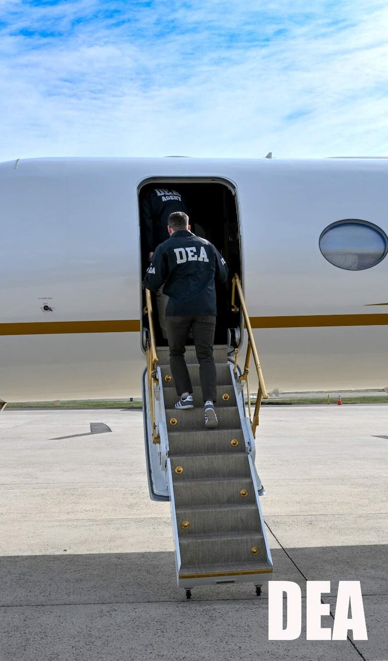 Foto de la DEA sobre la llegada de Sebastián Marset a Estados Unidos.