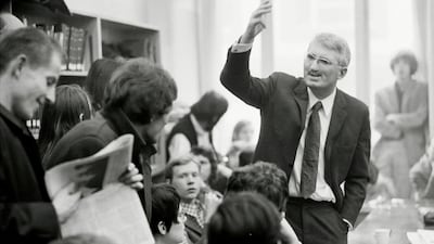 Jürgen Habermas en la Universidad de Fráncfort en 1969
