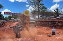 Siguen las obras sobre la avenida Mariscal López.