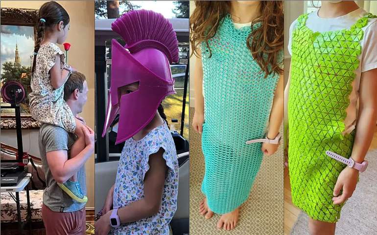 En estas fotografías compartidas por el mismo Mark Zuckerberg no se llega a observar de frente a sus hijas.