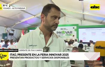 Antonio Vasconcellos, gerente de Itaú Campo, en la Feria Innovar 2025