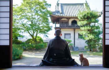Sacerdote budista japonés, imagen ilustrativa.
