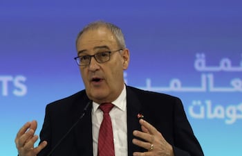 El presidente federal de Suiza, Guy Parmelin, asiste a una sesión de la Cumbre Mundial de Gobiernos 2026 en Dubái, Emiratos Árabes Unidos, el 3 de febrero de 2026.