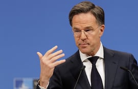 Mark Rutte, secretario general de la OTAN. Informa del aumento del gasto militar de los miembros de la alianza militar.