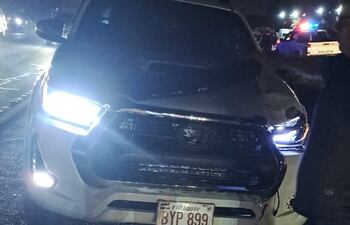 La camioneta implicada en el accidente fatal.