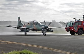 "Bautismo" del Super Tucano.