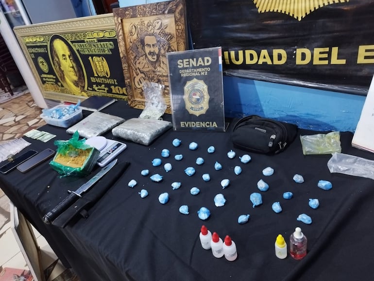 En la celda del sospechoso hallaron gran cantidad de drogas listas para la comercialización al menudeo.