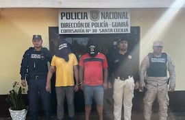 Capturan a dos sospechosos de asaltos sistemáticos a alemanes en Guairá.