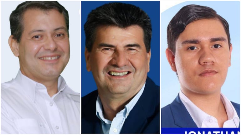 Eduardo Molinas, Nelson Medina y Jonathan Mendieta.