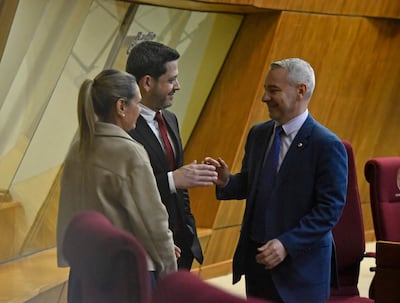 Sesión de la cámara de diputados en el congreso de la nación.