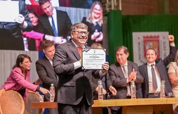 Daniel Pereira Mujica, durante su proclamación oficial.