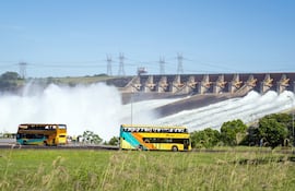 Una de las últimas vistas de la zona del vertedero de Itaipú, atracción turística de la Central Hidroeléctrica.