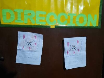 Escrito de amenaza en escuela de San Juan de Ñeembucú.