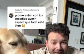 Saúl Díaz y su perro Felipe.