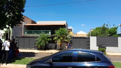 Vivienda en la que se registraron los disparos. Pedro Juan Caballero.