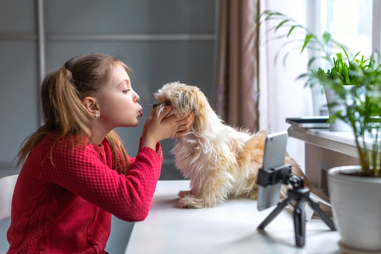 “Baby talk” con mascotas: por qué hablarles como bebés puede tener efectos positivos. La imagen muestra a un perro y su humana.