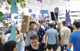 Foto de archivo de la zona comercial en Ciudad del Este.