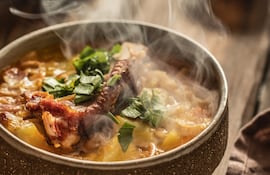 Plato caliente ideal para días fríos.