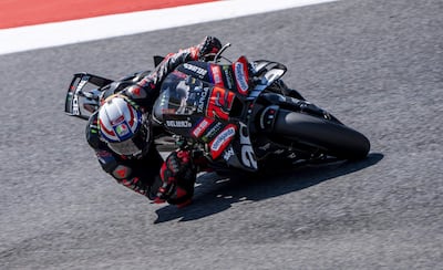El italiano Marco Bezzecchi (Aprilia Racing) en acción durante el GP de Italia de MotoGP.