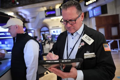 Un trabador de la bolsa de Nueva York. 