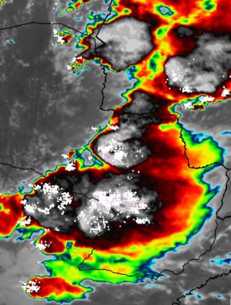 Mapa satelital de Meteorología.