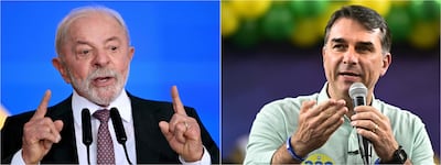 Luiz Inacio Lula Da silva y Flávio Bolsonaro