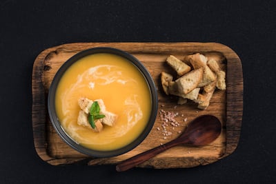 Sopa de batata y jengibre.