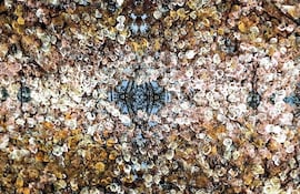 Una obra de Víctor Beckelmann, que conforma la muestra junto a piezas de otros artistas.