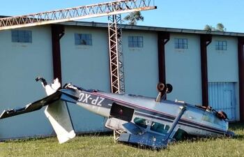 Presunta narcoavioneta incautada fue dañada por temporal en aeropuerto de Encarnación.