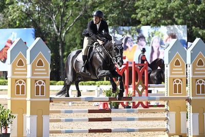 Félix Zárate, con Charlotte, ganó este jueves en la categoría 1,00 metro.
