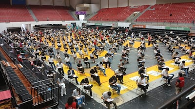Casi 300 alumnos rindieron la prueba escrita para el ingreso a la Universidad Politécnica Taiwán-Paraguay.