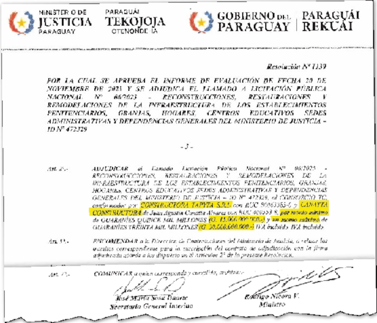 La evaluación fue resuelta en diciembre pasado, pero hasta la fecha no se concretó el contrato a la firma adjudicada.