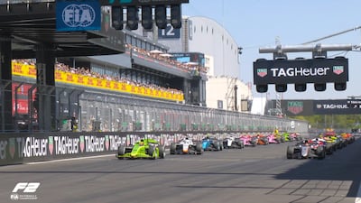 Así inició la carrera sprint en Madrid con Joshua Duerksen largando desde la octava fila.