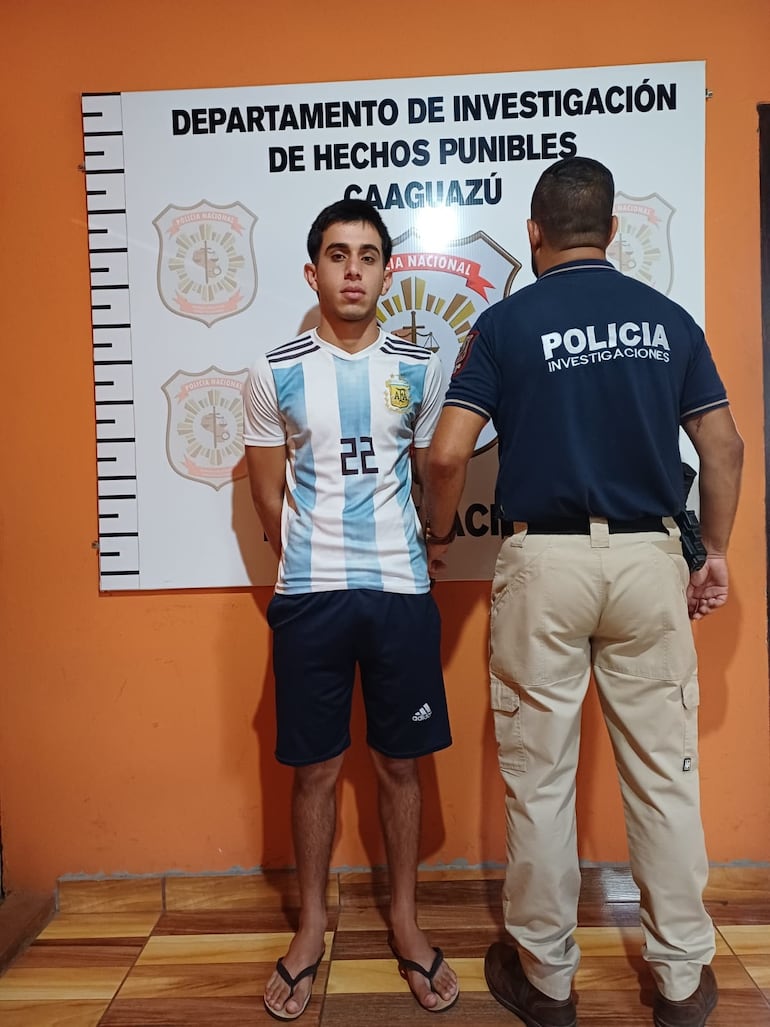 Junior David Rolon, detenido.