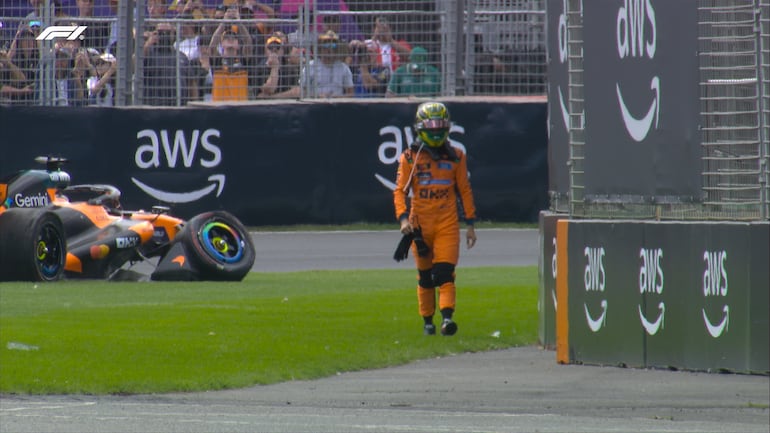 Absoluta tristeza para Oscar Piastri y la afición australiana. Fotos de X de la Fórmula 1.