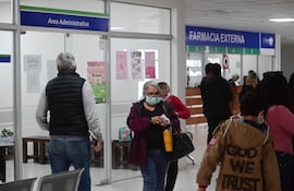 Uno de los pocos centros asistenciales del Instituto de Previsión Social (IPS) que cuenta con espirómetros es la Clínica 12 de Junio.