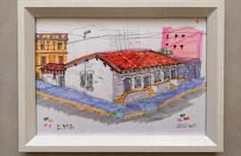 Uno de los dibujos realizados por Enrique Marín Abente que se podrán ver en El Granel.