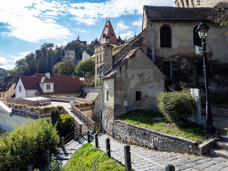 Vista de la ciudad, Sighișoara, Rumania.
