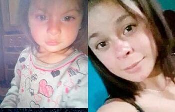 La joven y su hija están desaparecidas desde el domingo.