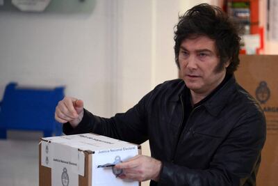 El presidente de Argentina, Javier Milei. 