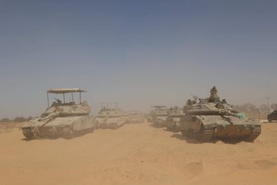 Tanques israelíes en Gaza.