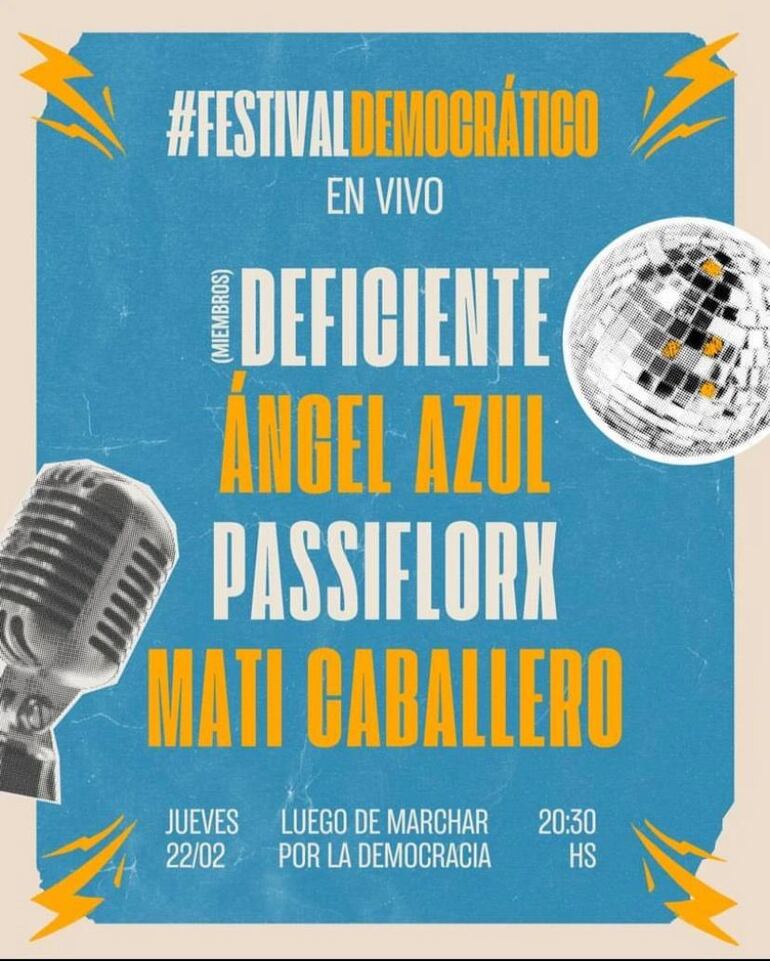 "Festival democrático" luego de la marcha.