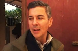 El presidente Santiago Peña, en el distrito de La Colmena.