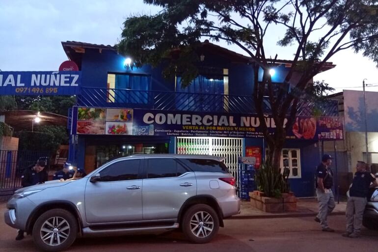 Negocio en el que fue localizado Hernán David Núñez Vera, en Tres de Febrero.