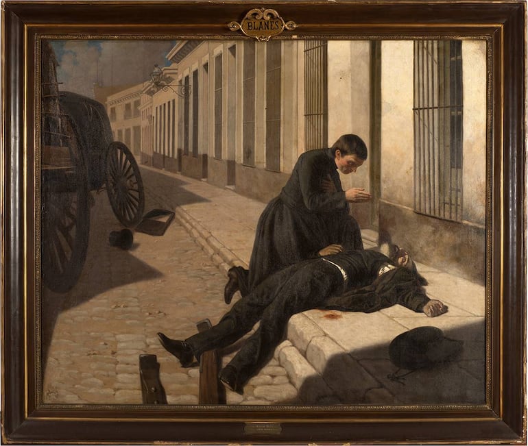 Juan Manuel Blanes: Muerte del General Venancio Flores, óleo sobre tela, c. 1868. Museo Nacional de Artes Visuales, Montevideo.