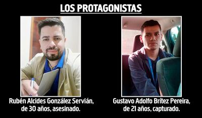 Rubén Alcides González Servián, de 30 años, asesinado, y Gustavo Adolfo Brítez Pereira, de 21 años, capturado.